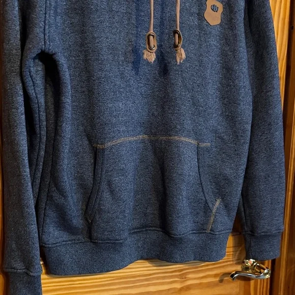 Double Layer Collar Knitted Detail Men's Sweatshirt - Picture 3 of 8